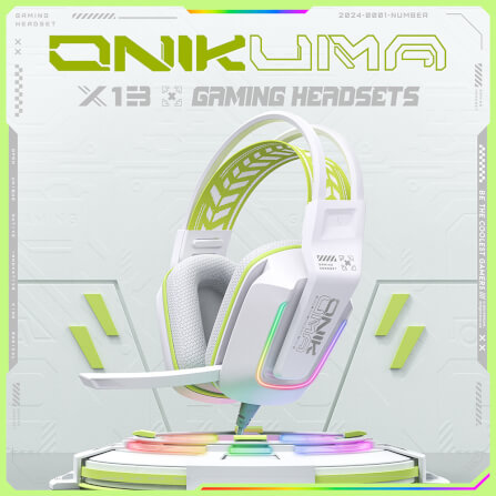 หูฟังเกมมิ่ง ONIKUMA X13 GAMING HEADSET - สีขาว_1